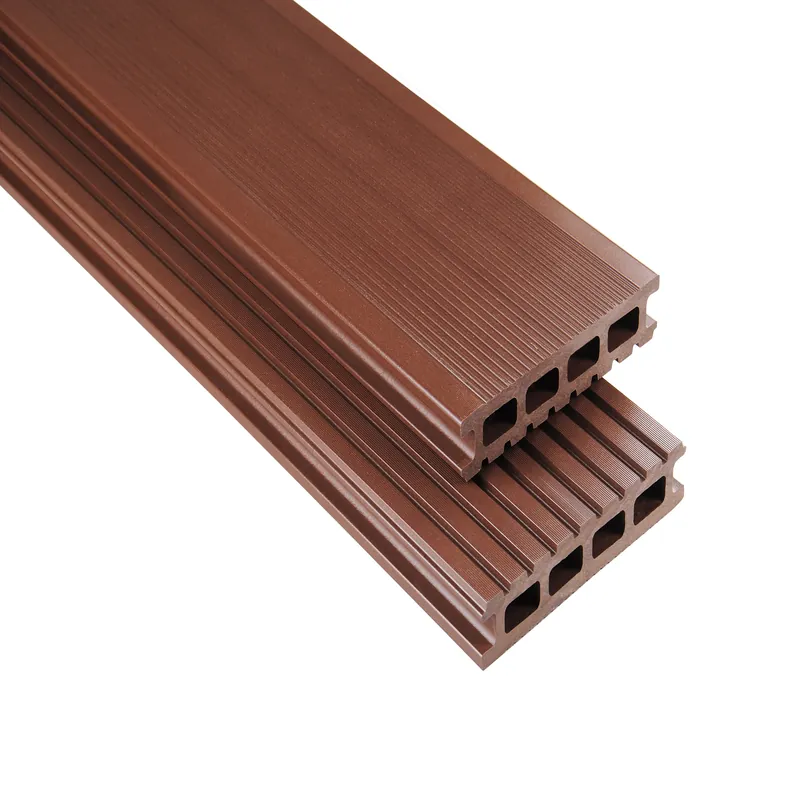 WPC Terrassendiele 14.5 x 2.6 cm Bodendiele Hohlkammer Standard Braun Terrasse Kovalex Preisreduziert