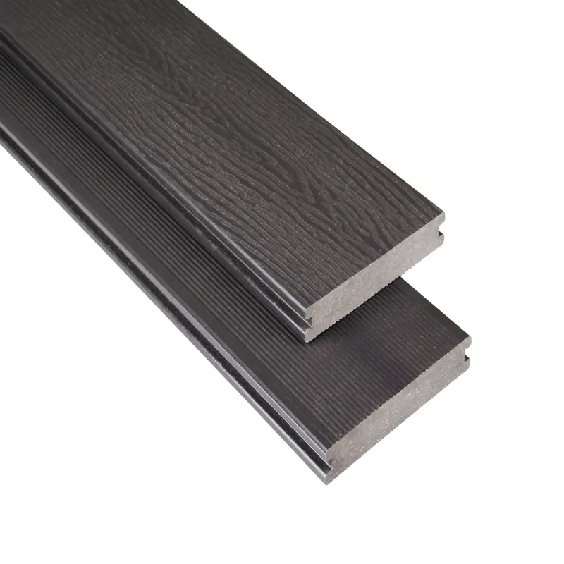 WPC Terrassendiele 14.5 x 2 cm Bodendiele Vollprofil Massiv Graubraun Unbehandelt Kovalex Heißes Angebot