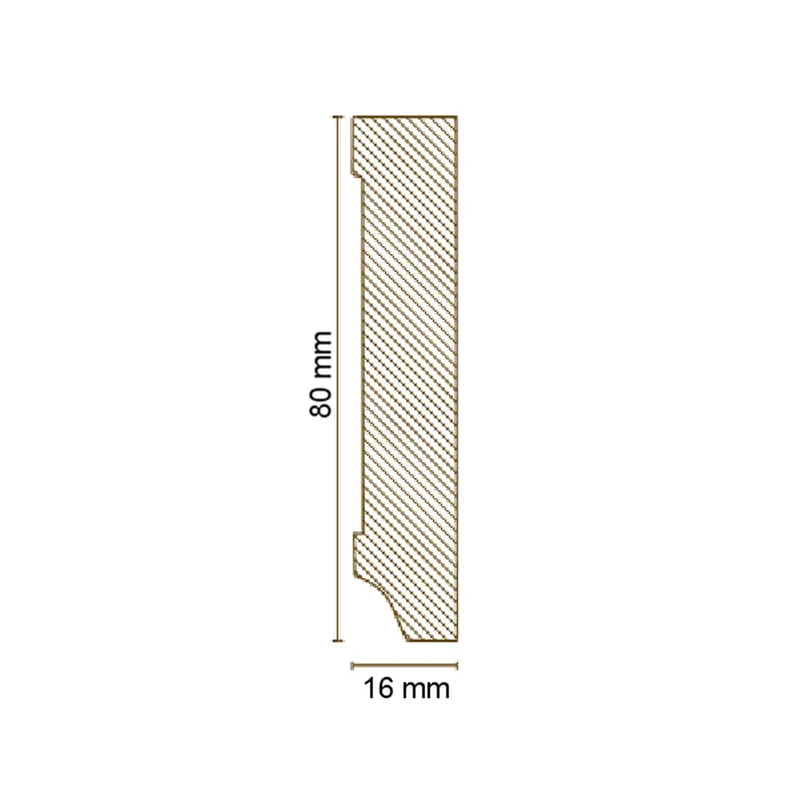 Innen- oder Außenwinkel 16 x 80mm eckige Fußleiste MDF foliert weiß by PROVISTON Begrenztes Angebot