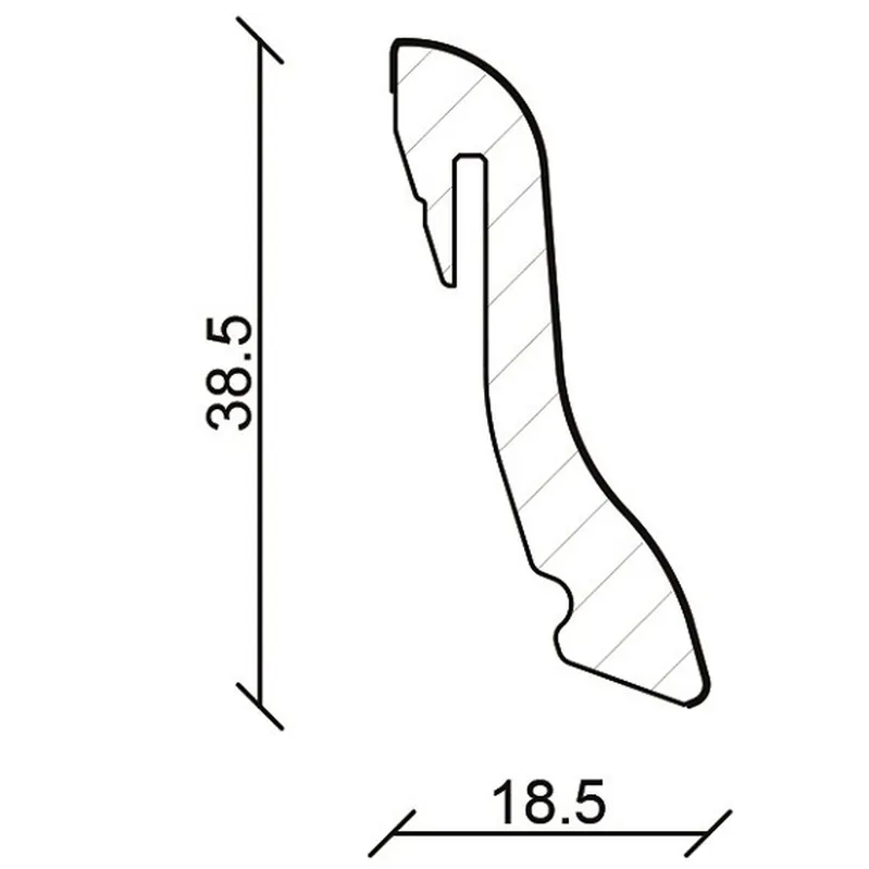 PROVISTON Innen- oder Außenwinkel Fußleiste abgerundet MDF weiß Sockelleiste 18.5 x 38.5mm Geprüft