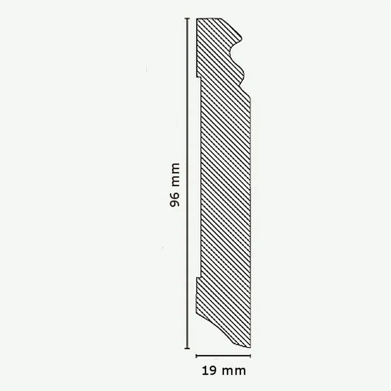 Innen- oder Außenwinkel Für Berliner Sockelleiste 19 x 96 mm MDF foliert Weiß by PROVISTON Echt