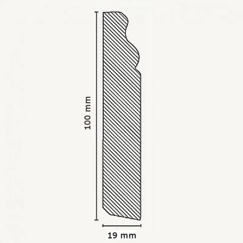 Innen- oder Außenwinkel Für Berliner Sockelleiste 19 x 100 mm Massivholz Weiß by PROVISTON Beliebt