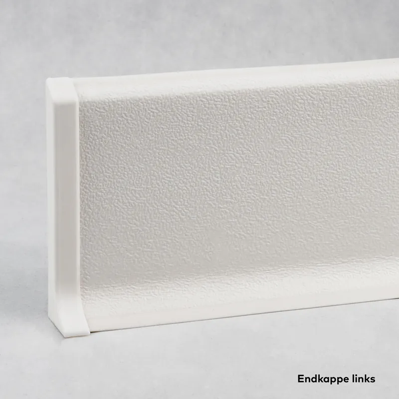 Endkappe Links für Sockelleiste "Rimini" PVC Hartschaum Weiß Kunststoff 12.8 x 60 mm by PROVISTON Rabatt