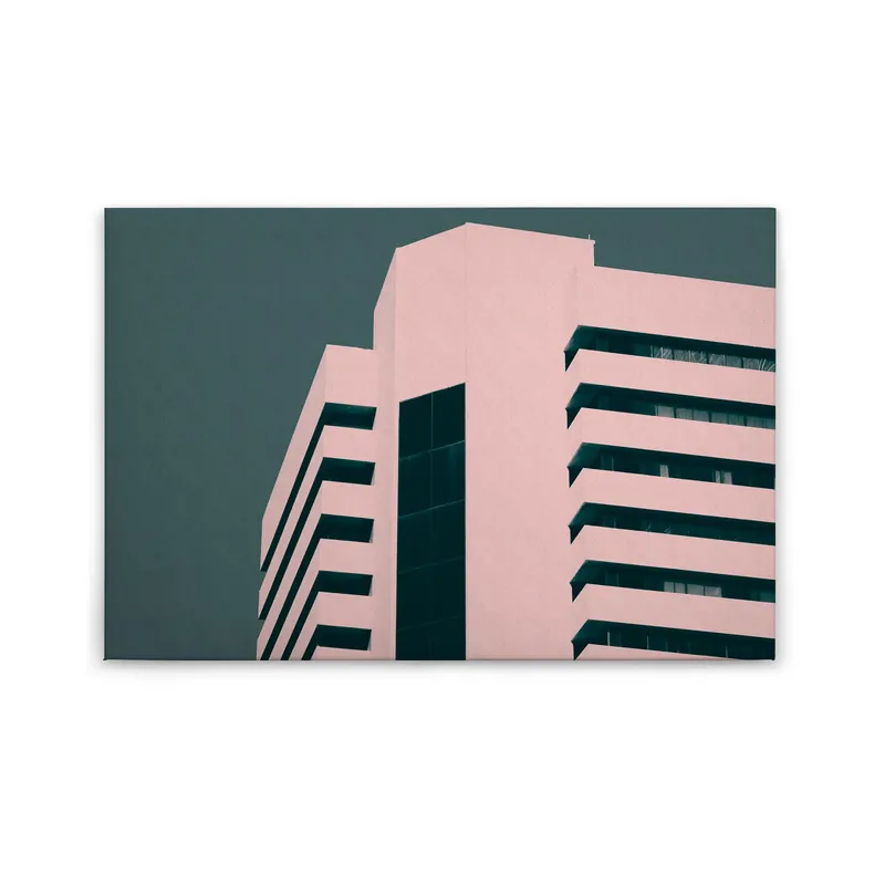 Tadessi Leinwandbild Modern Geometrisch - 60 x 90 cm - M1-No.50177 - Keilrahmen in Rosa Grün Direktkauf