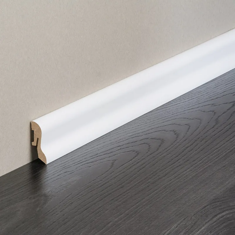 Kosche Innenwinkel | Für Sockelleiste 73572 20 x 40 mm MDF foliert Uni Weiß Geschwungen Aktuell
