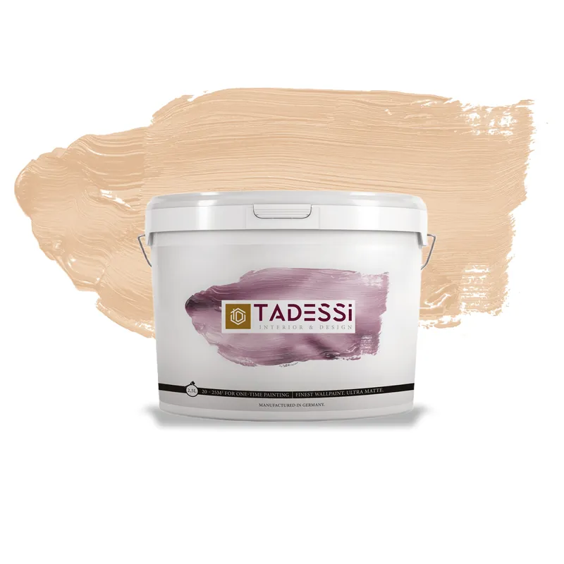 Abverkauf TADESSI Color Vista - Wandfarbe Pastell Beige - Aprikosenbeige - Hochwertige matte Innenfarbe
