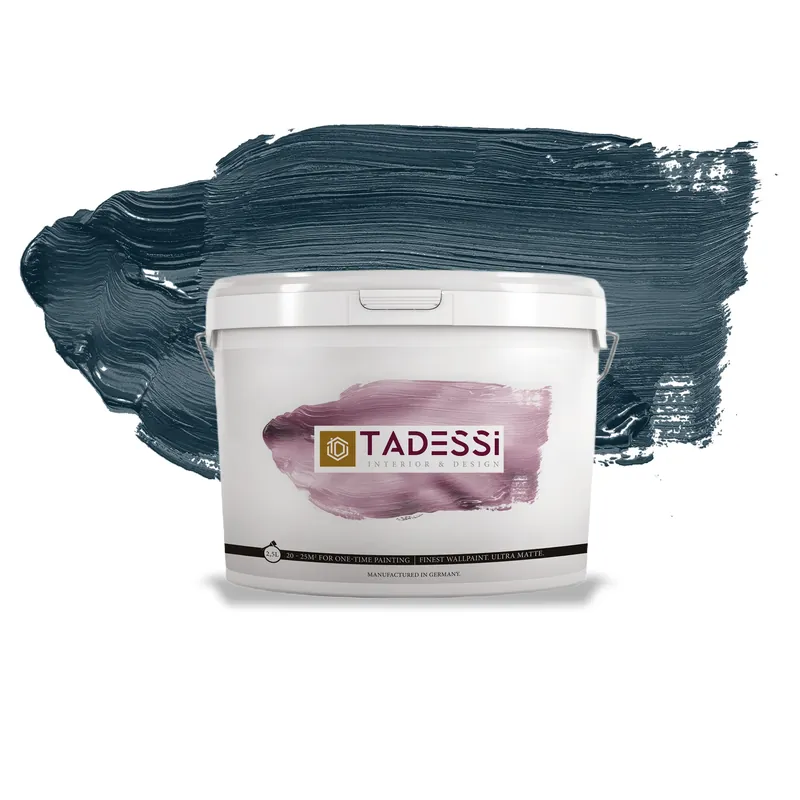 TADESSI Color Vista - Wandfarbe Blau - Schieferblau - Matte Innenfarbe - Hochwertige Dispersion Billig