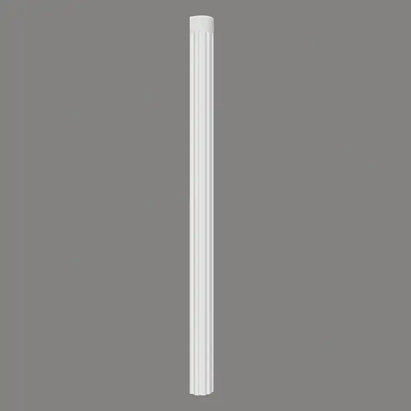 Mardom Halbsäule C3000H Profoam 150 x 75 x 2400 mm Weiß für Hauptkapitell und Fußteil Preisknaller