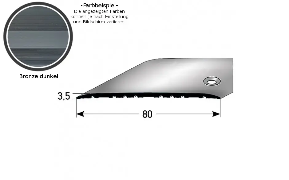 Günstig PROVISTON Übergangsprofil Höhe 3.5 mm Breite 80 mm Übergangsschiene Aluminium