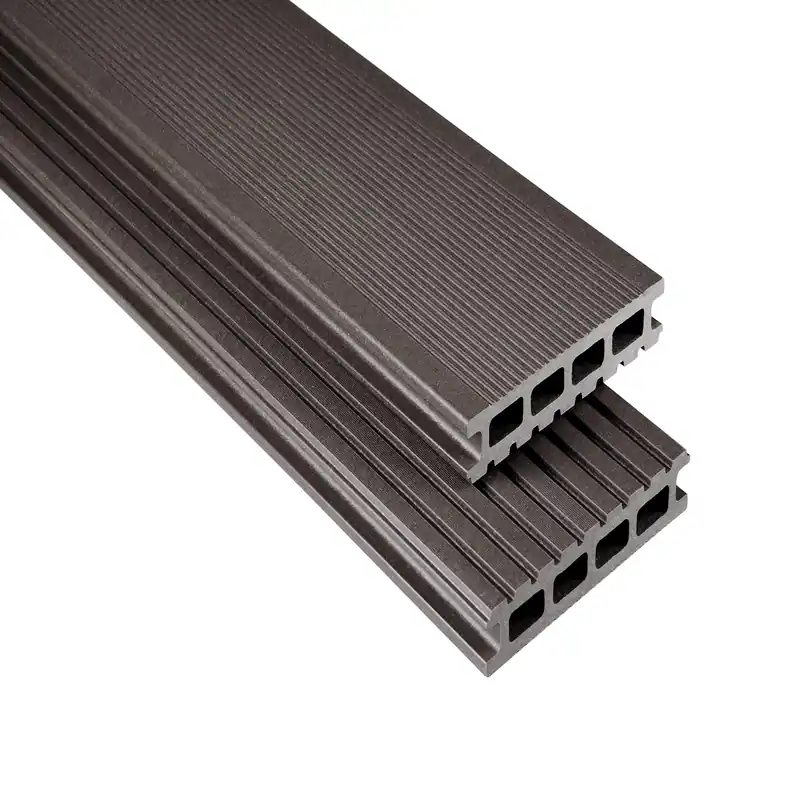 WPC Terrassendiele 14.5 x 2.6 cm Bodendiele Hohlkammer Standard Graubraun Kovalex Heißes Angebot