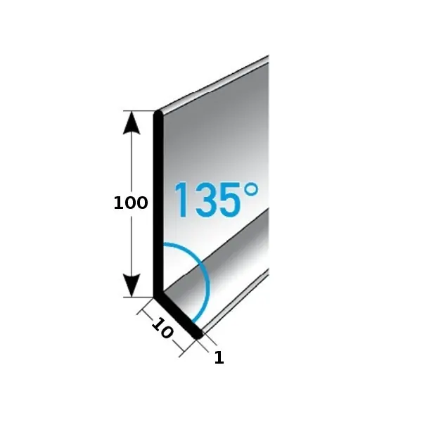 Preiswert Auer Sockelleiste Metall H 100 mm Winkel 135° Sockelleiste Aluminium Wasserfest Modern