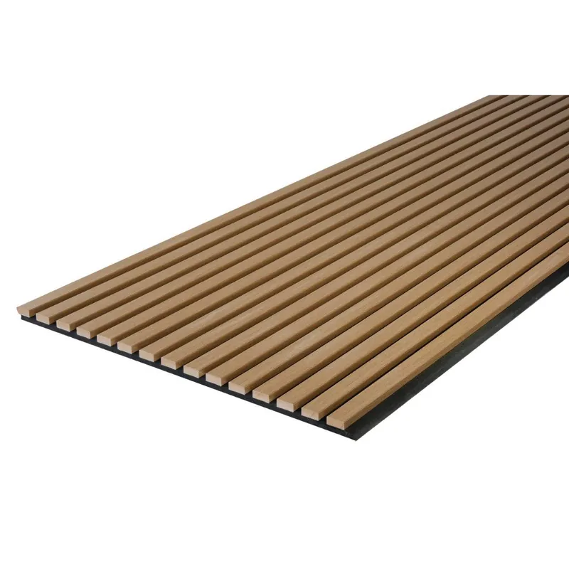 Mega-Angebot Kosche Akustik Wandpaneel 2400 x 600 x 21 mm | Teak Furniert MDF Akustik 3D Paneele