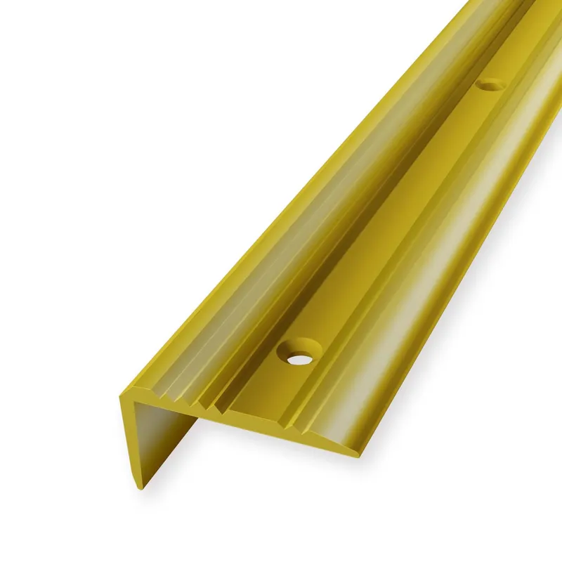 Geprüft Treppenprofil 23 x 43 x 2500 mm Messing Poliert Treppenkantenprofil Winkelprofil Geriffelt Küberit