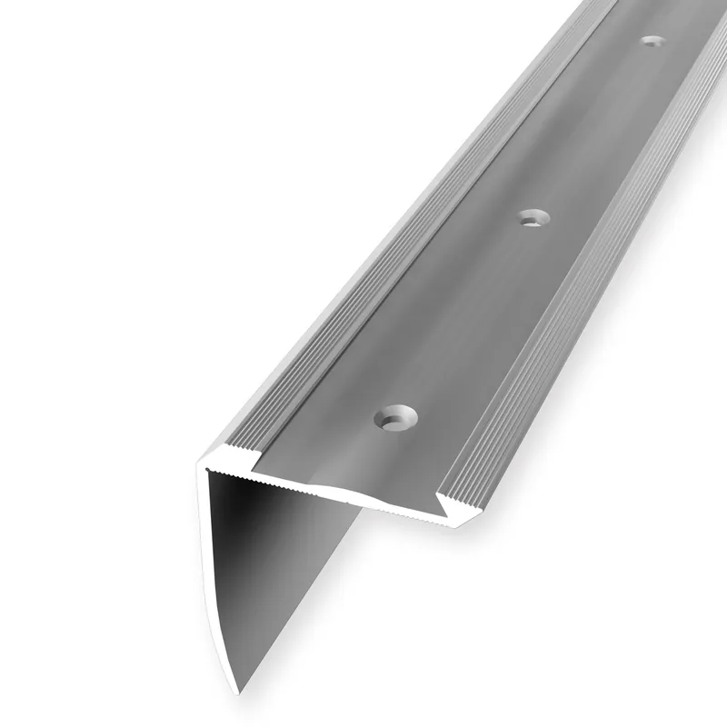 Jetzt Bestellen Treppenkantenprofil 46 x 42 x 2500 mm Aluminium Winkelprofil Geriffelt Versenkt Gebohrt Küberit