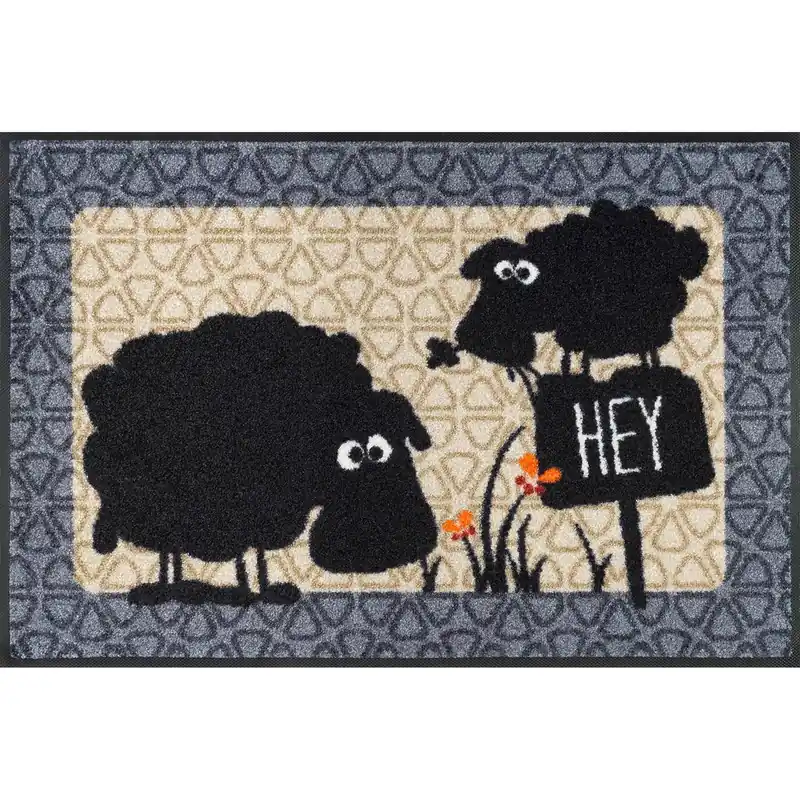 Fussmatte Gertrud & Elsbeth 75 x 50 cm Schmutzfangmatte waschbar wash+dry Design Schneller Versand