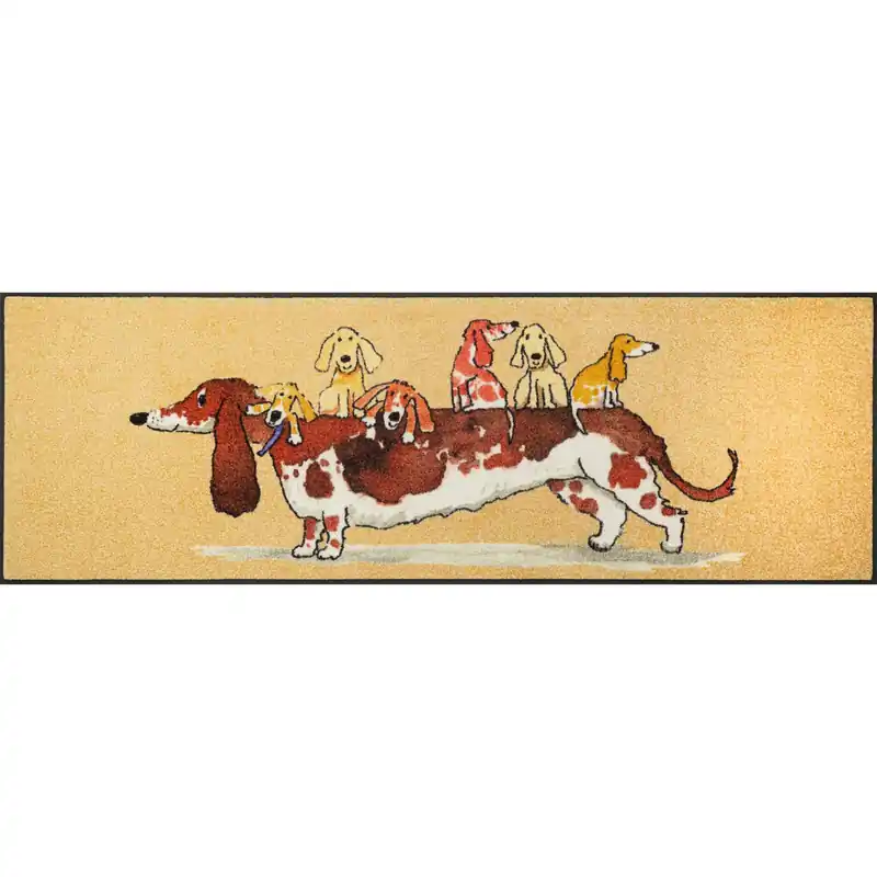Fussmatte Woof Buddies 180 x 60 cm Schmutzfangmatte waschbar wash+dry Design Versand Am Gleichen Tag