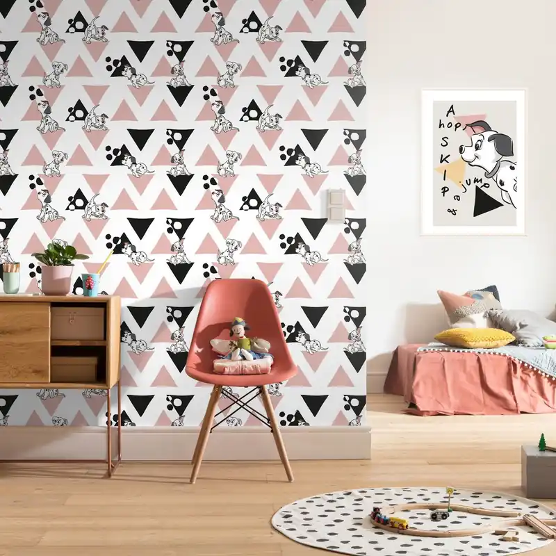 Abverkauf Komar Fototapete Disney 101 Dalmatiner Dreiecke 280 x 200 cm Vlies Geometische Formen