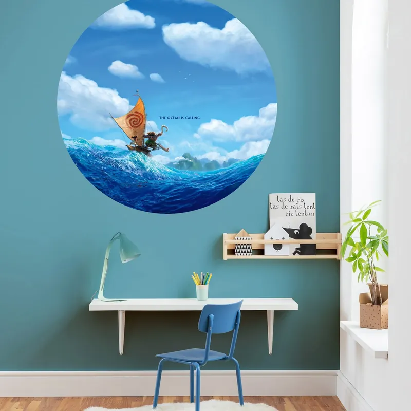 Abverkauf Komar Fototapete Disney Dot Moana Ocean is calling 125 x 125 cm Vlies Selbstklebend Vaiana Maui