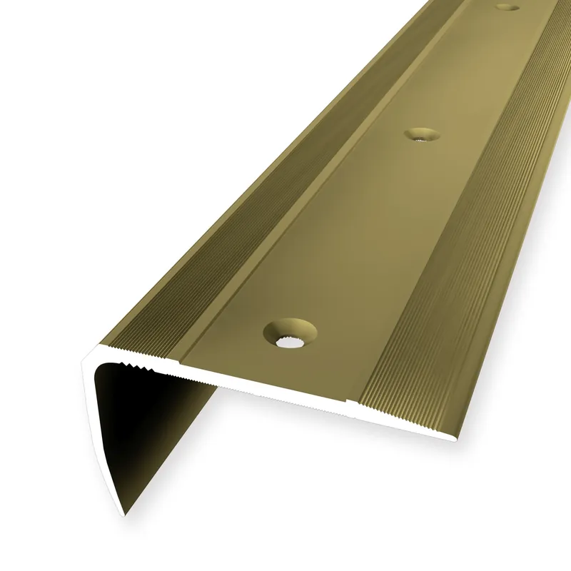 Treppenkantenprofil 29 x 53 mm Winkelprofil Geriffelt Versenkt Gebohrt versch. Farben Küberit Top-Angebot
