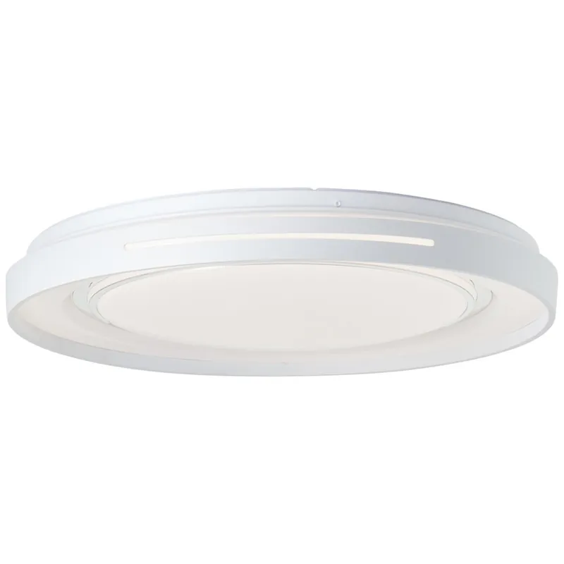LED Deckenleuchte 6.5 x 48.5 cm Metallic Kunststoff Deckenlampe Lichtfarbe: Variabel dimmbar Direkt Vom Hersteller
