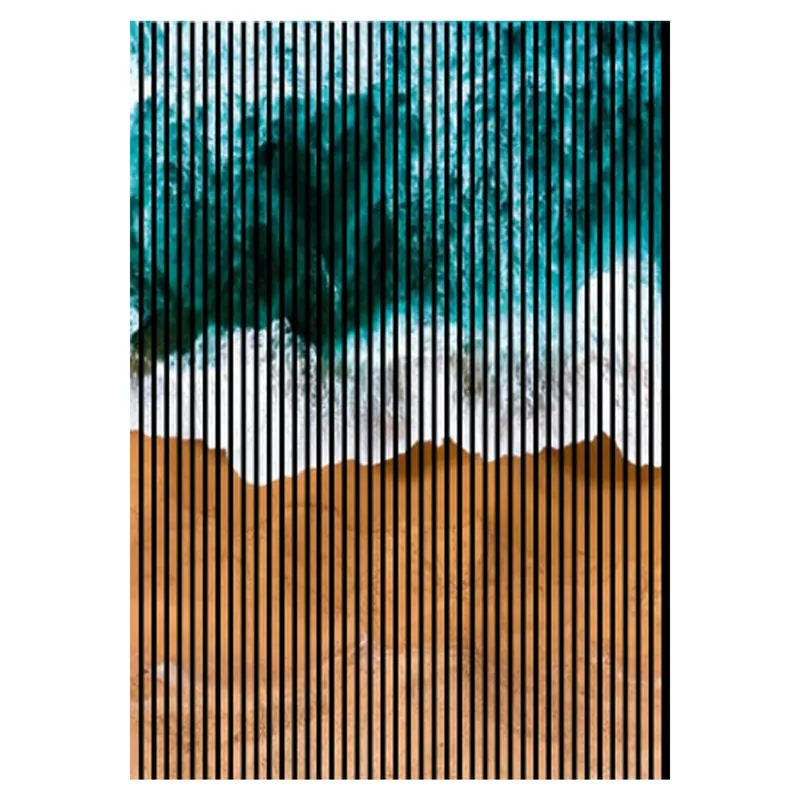 Akustikpaneele mit Digitaldruck Wave Strand Wandpaneele Türkis Braun in versch. Größen Markenware