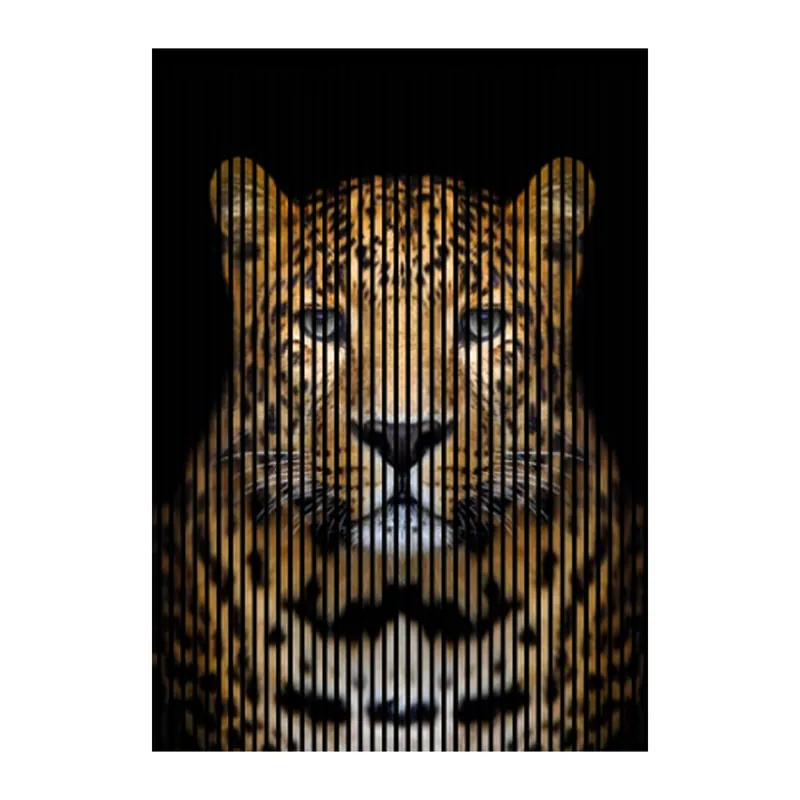 Heißes Angebot Akustikpaneele mit Digitaldruck Leopard Wandpaneele Schwarz Braun in versch. Größen