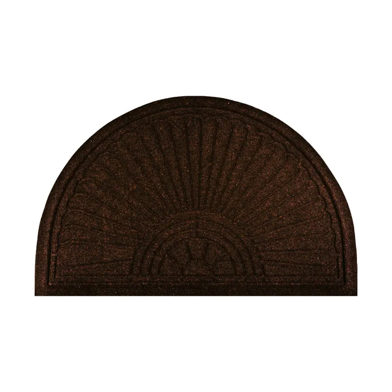 Fußmatte Halbkreis Kakao 85 x 55 cm Schmutzfangmatte waschbar Floornovo Minimal Design Saisonangebot