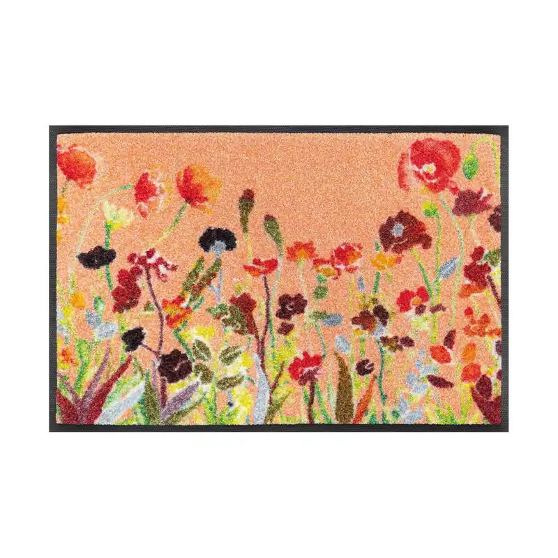 Fußmatte Blumenwildnis Schmutzfangmatte waschbar verschiedene Größen Floornovo Trend Design Top-Preis