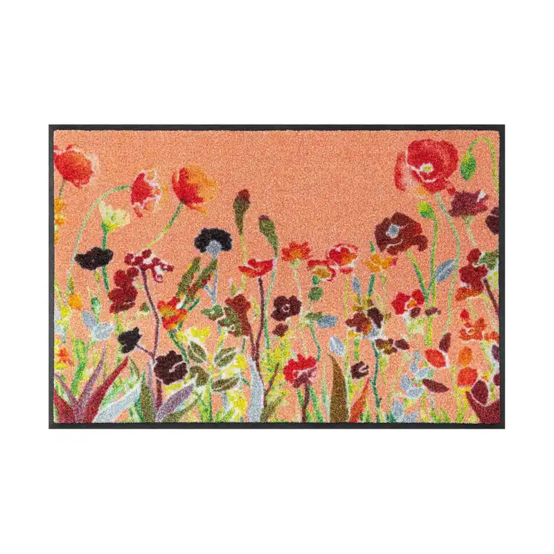 Fußmatte Blumenwildnis Schmutzfangmatte waschbar verschiedene Größen Floornovo Trend Design Preisreduziert