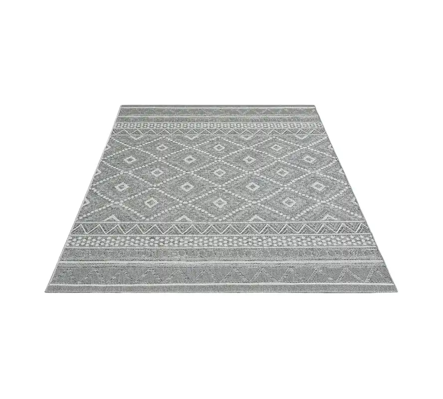 In- & Outdoor Teppich Grau versch. Größen - rechteckig für die Terrasse - FLOORNOVO Preis Gesenkt