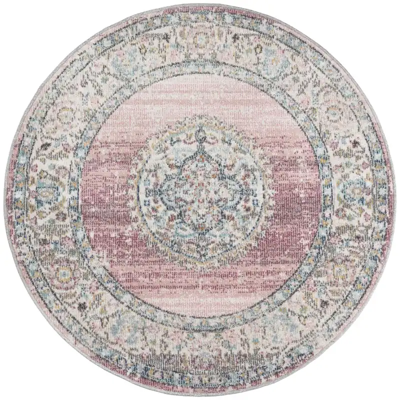 In- & Outdoor Teppich Pink versch. Größen - rund für die Terrasse - FLOORNOVO Top-Seller