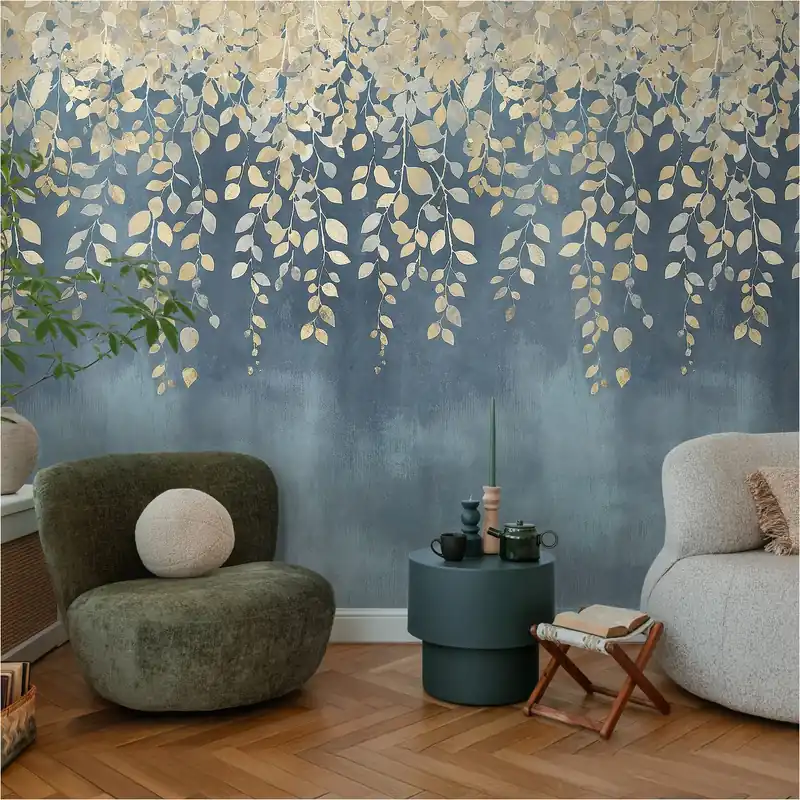 Fototapete 791442 Blau Floral Natur CosmoLiving by Cosmopolitan A.S. Creation Begrenztes Angebot