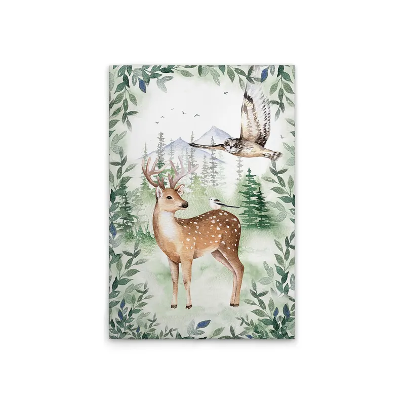 Tadessi Leinwandbild Waldtiere - 60 x 90 cm - M1-No.50611 - Keilrahmen in Braun Grau Nur Heute