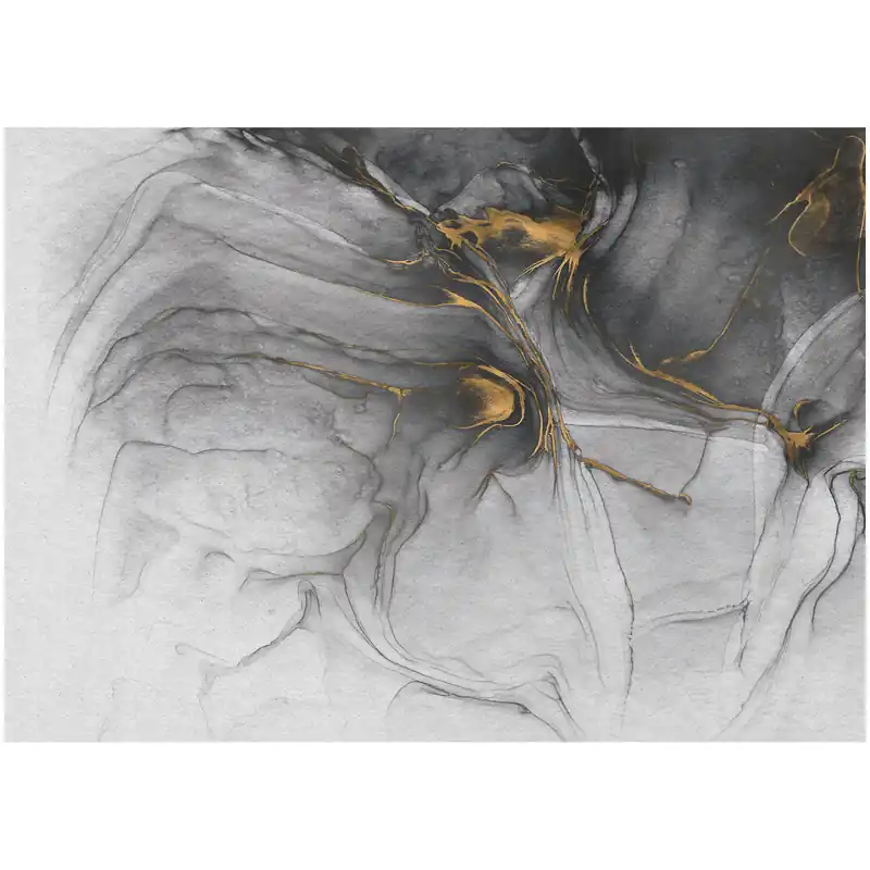 Top-Angebot Komar Fototapete - Ink Gold Flow - 250 x 350 cm - Vlies Digitaldruck - Klassisch