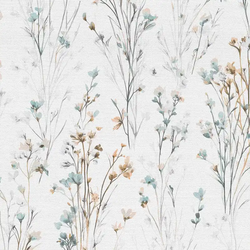 Vliestapete 1056135 Grau Blau Weiß Blumen Floral Forest Dreams Erismann Jetzt Kaufen