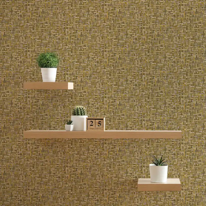Billig Tapete Holzoptik Mateo M1-No.1535 Vliestapete Gelb Holztapete Struktur