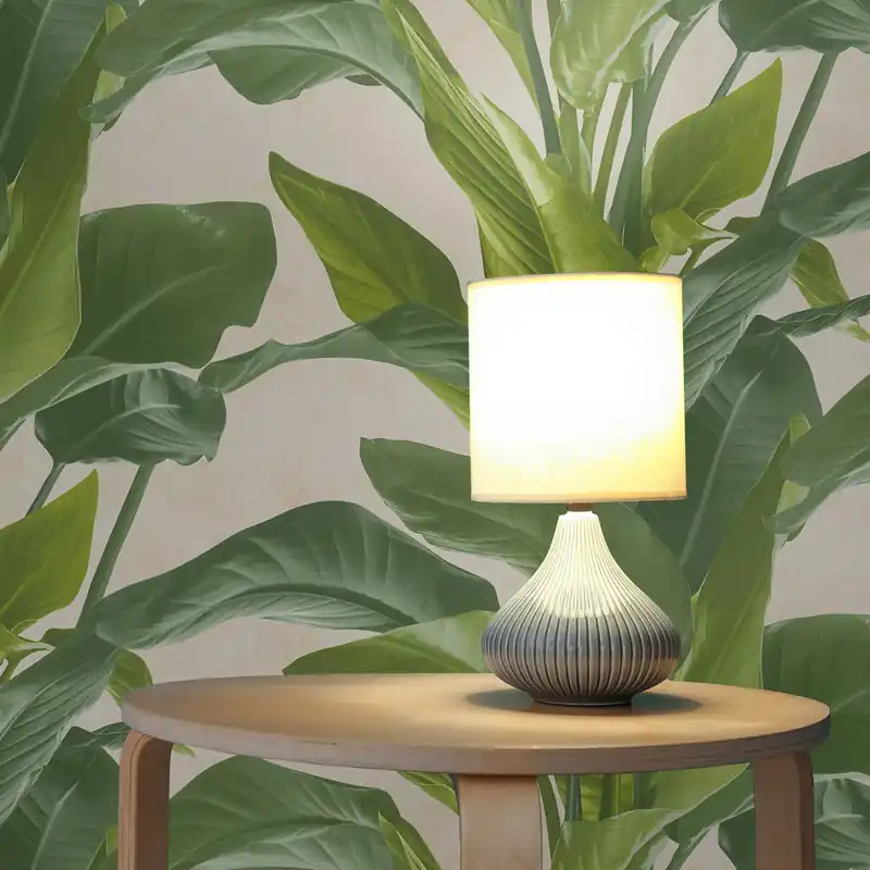Super-Preis Tapete Blumen Lenni M1-No.1598 Vliestapete Grün Creme Natur Palmentapete