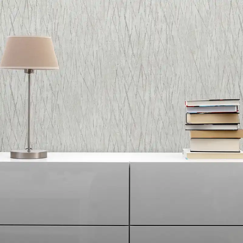 Knallerangebot Tapete Grafik Meo M1-No.1717 Vliestapete Metallic Grau Struktur Modern