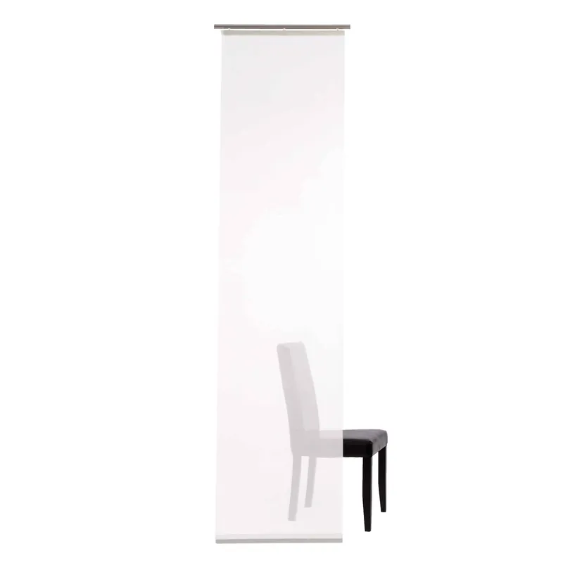 Schiebegardine Lucia G3-No.5 | Weiß | moderner Flächenvorhang | halbtransparente Gardine | Uni Must-Have