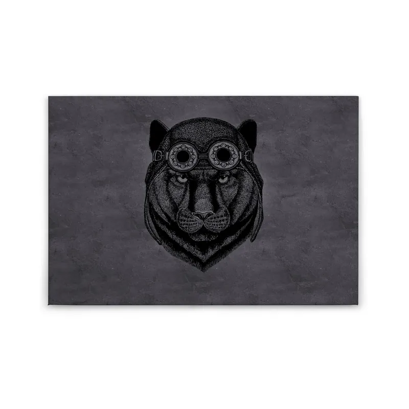 Direktkauf Tadessi Leinwandbild Panther - 60 x 90 cm - M1-No.50129 - Keilrahmen in Grau Schwarz