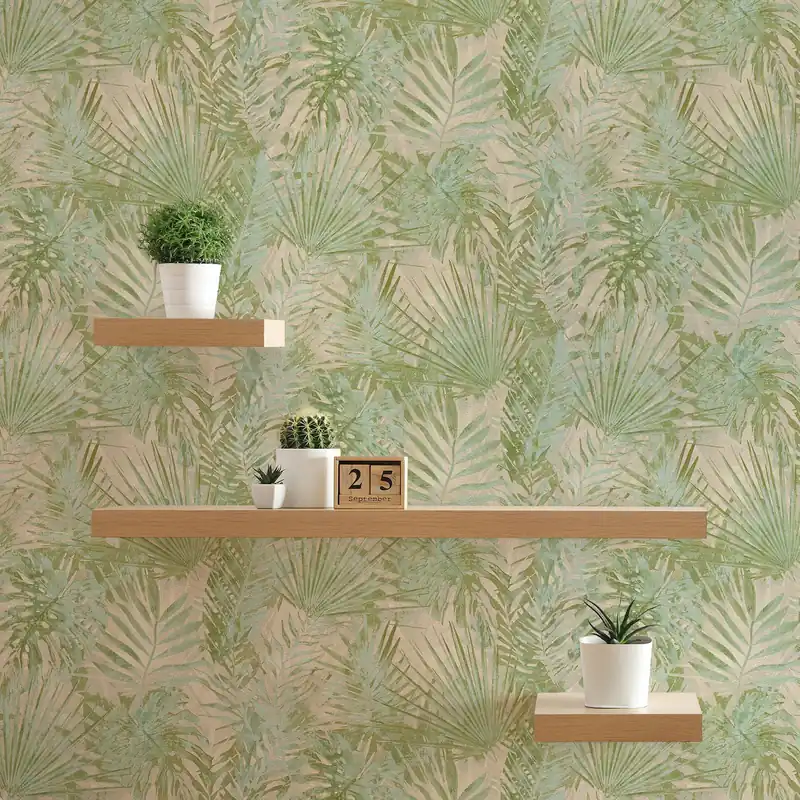 Tapete Bäume Blätter Enrico M1-No.3509 Vliestapete Grün Dschungel Palmen Natur Heißes Angebot