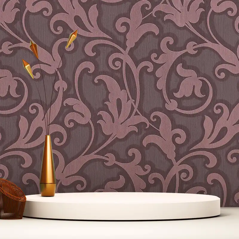Tapete Barock Nicolo M1-No.3767 Vliestapete Lila Metallic Klassik Barocktapete Kracherpreis