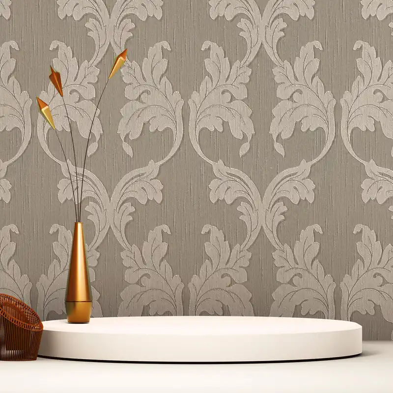 Tapete Barock Nicolo M1-No.3778 Vliestapete Taupe Barocktapete Klassik Highlight