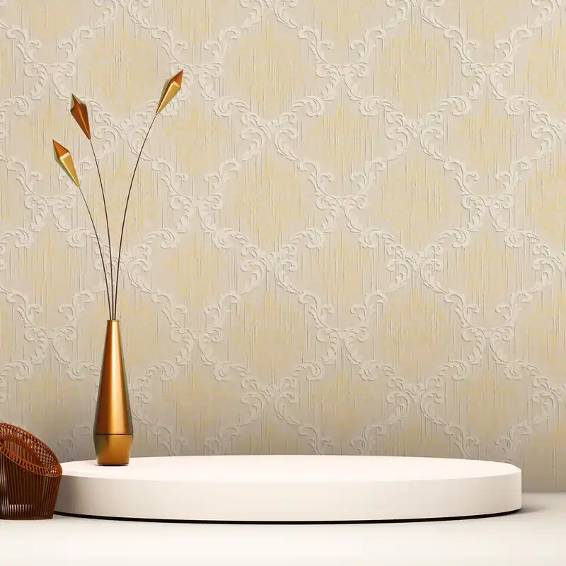 Knallerangebot Tapete Barock Samuel M1-No.3786 Vliestapete Creme Gold Klassik Barocktapete