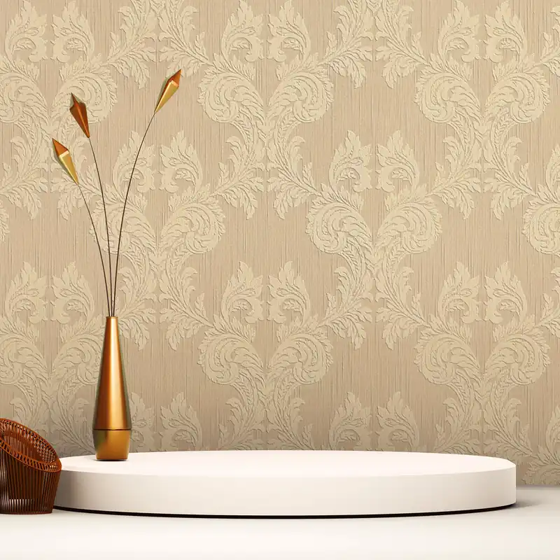 Tapete Barock Samuel M1-No.3788 Vliestapete Beige Gelb Klassik Barocktapete Ornament Zertifiziert