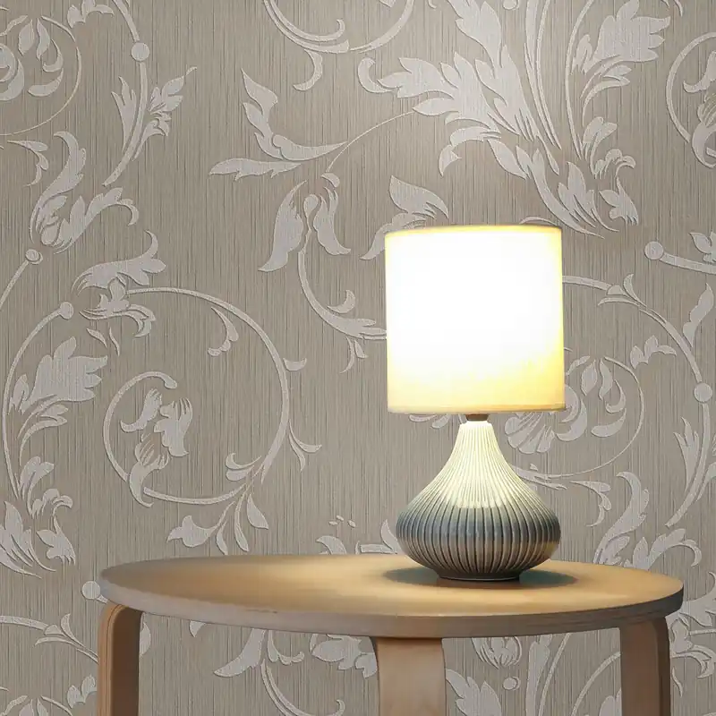 Tapete Blumen Lenni M1-No.3794 Vliestapete Beige Klassik Vintage Struktur Natur Preis Gesenkt