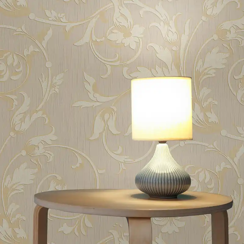 Neuheit Tapete Blumen Lenni M1-No.3795 Vliestapete Creme Gold Klassik Barocktapete