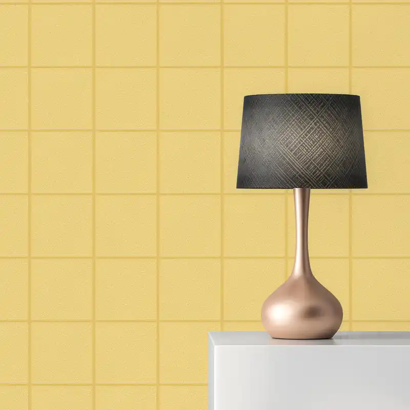 Tapete Grafik Meo M1-No.2198 Vliestapete Gold Gelb Kariert Struktur Nur Heute