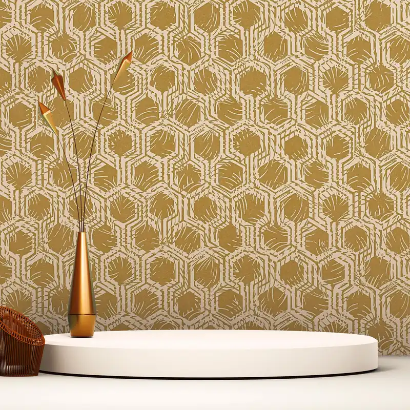 Tapete Grafik Tino M1-No.2355 Vliestapete Gold Geometrisch Modern Markenware