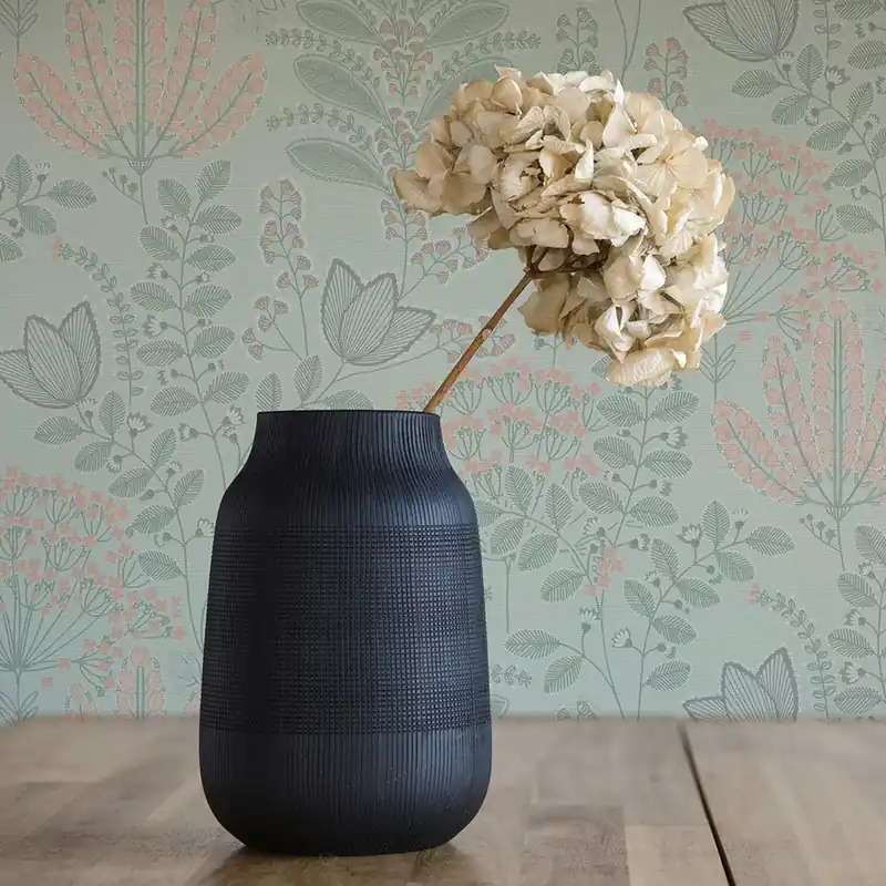 Tapete Lenni Blumen M1-No.10964 Vlies Grün Grau Tadessi 10.05 m x 0.53 m Direktkauf